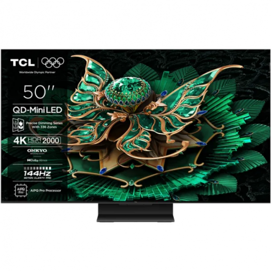 TCL 50C7K Τηλεόραση 50" 4K QD Mini-LED 144HZ TV (2025)